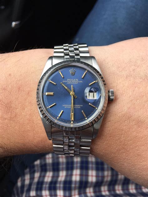 blue dial wide boy rolex|Rolex Datejust 36 1603 .